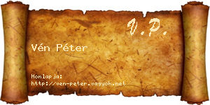Vén Péter névjegykártya